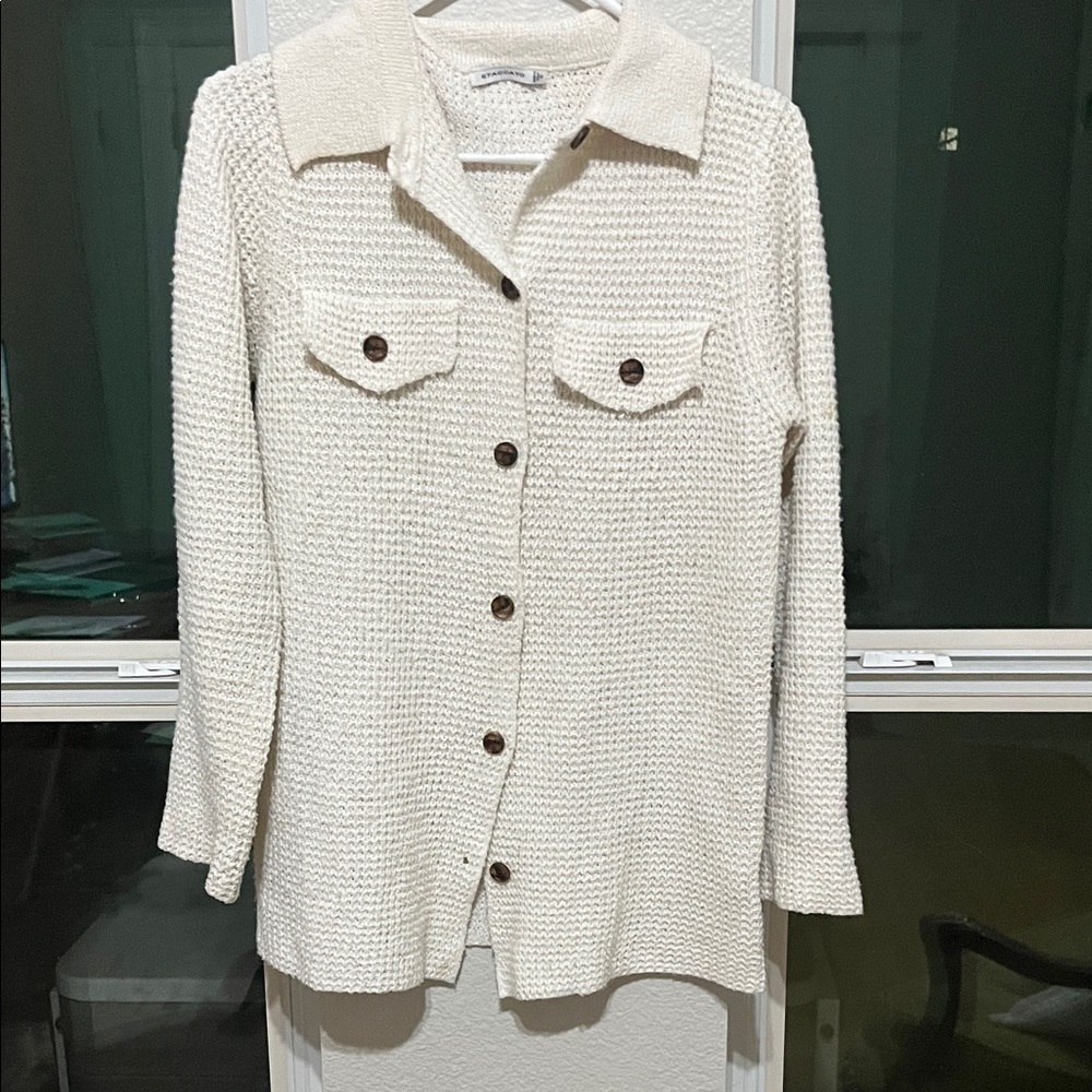 Staccato Cream Button-Up Cardigan